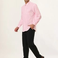 Allegra K Men's Dress Solid Shirt Regular Fit Long Sleeve Button Down Work Office Shirt 55 Allegra K Men's Dress Solid Shirt Regular Fit Long Sleeve Button Down Work Office Shirt