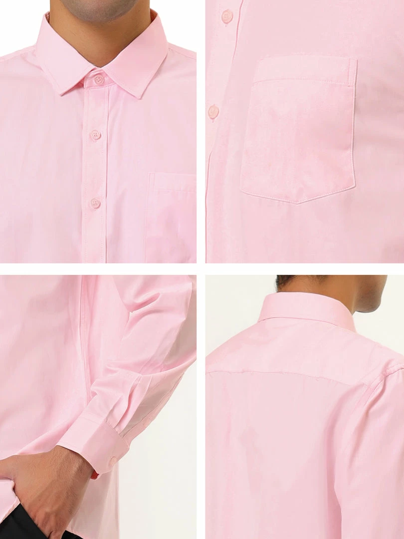 Allegra K Men's Dress Solid Shirt Regular Fit Long Sleeve Button Down Work Office Shirt 21 Allegra K Men's Dress Solid Shirt Regular Fit Long Sleeve Button Down Work Office Shirt