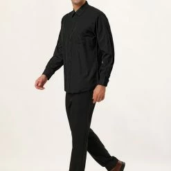 Allegra K Men's Dress Solid Shirt Regular Fit Long Sleeve Button Down Work Office Shirt 43 Allegra K Men's Dress Solid Shirt Regular Fit Long Sleeve Button Down Work Office Shirt