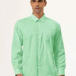 Allegra K Men's Dress Solid Shirt Regular Fit Long Sleeve Button Down Work Office Shirt 72 Allegra K Men's Dress Solid Shirt Regular Fit Long Sleeve Button Down Work Office Shirt