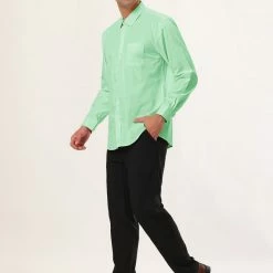 Allegra K Men's Dress Solid Shirt Regular Fit Long Sleeve Button Down Work Office Shirt 73 Allegra K Men's Dress Solid Shirt Regular Fit Long Sleeve Button Down Work Office Shirt