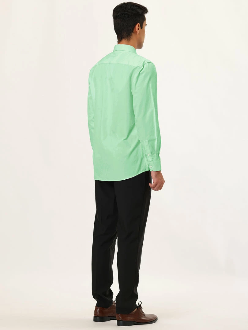 Allegra K Men's Dress Solid Shirt Regular Fit Long Sleeve Button Down Work Office Shirt 38 Allegra K Men's Dress Solid Shirt Regular Fit Long Sleeve Button Down Work Office Shirt