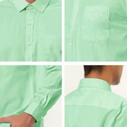 Allegra K Men's Dress Solid Shirt Regular Fit Long Sleeve Button Down Work Office Shirt 75 Allegra K Men's Dress Solid Shirt Regular Fit Long Sleeve Button Down Work Office Shirt