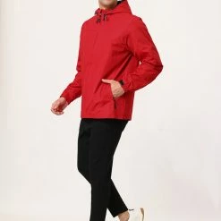 Allegra K Men's Hoodie Windbreaker Sports Hiking Cycling Lined Outdoor Drawstring Zipper Jackets 55 Allegra K Men's Hoodie Windbreaker Sports Hiking Cycling Lined Outdoor Drawstring Zipper Jackets