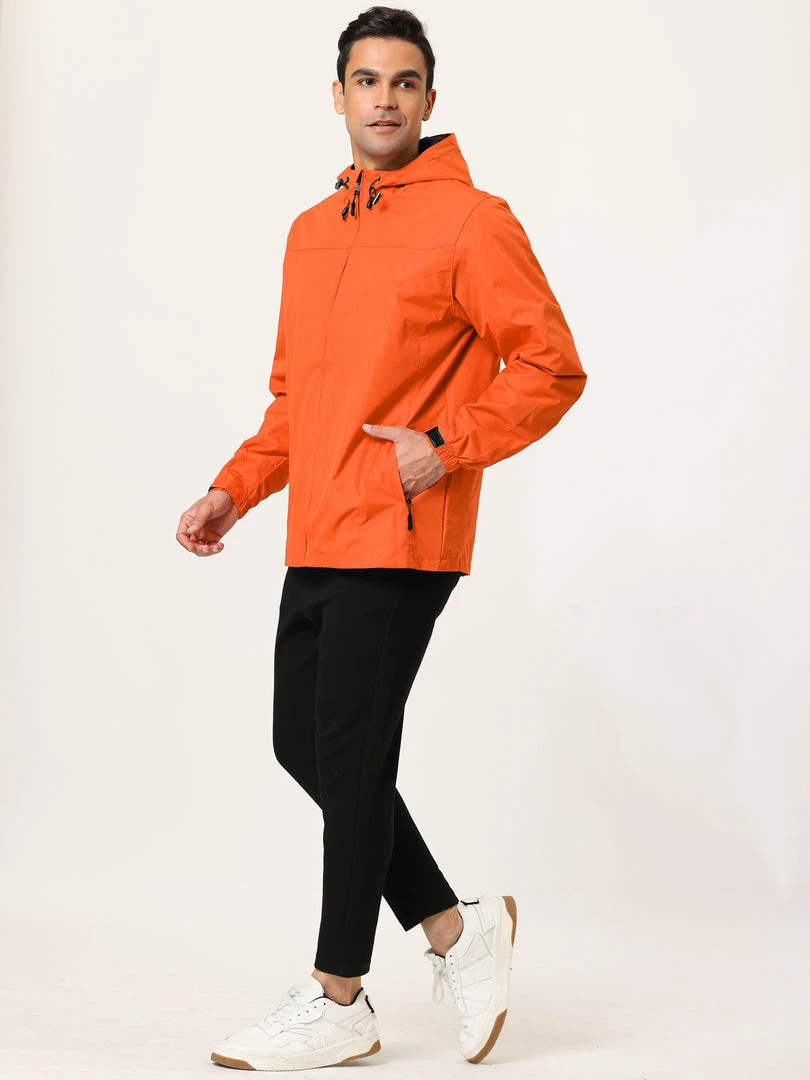 Allegra K Men's Hoodie Windbreaker Sports Hiking Cycling Lined Outdoor Drawstring Zipper Jackets 49 Allegra K Men's Hoodie Windbreaker Sports Hiking Cycling Lined Outdoor Drawstring Zipper Jackets