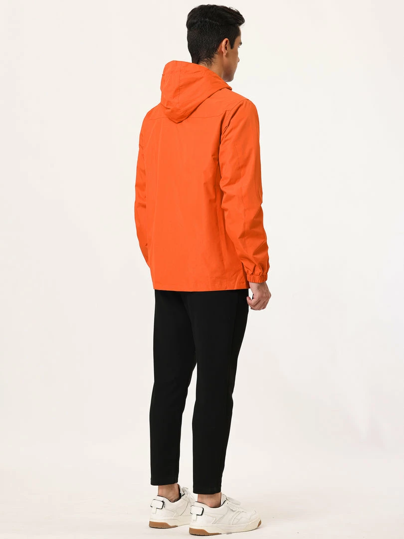 Allegra K Men's Hoodie Windbreaker Sports Hiking Cycling Lined Outdoor Drawstring Zipper Jackets 50 Allegra K Men's Hoodie Windbreaker Sports Hiking Cycling Lined Outdoor Drawstring Zipper Jackets