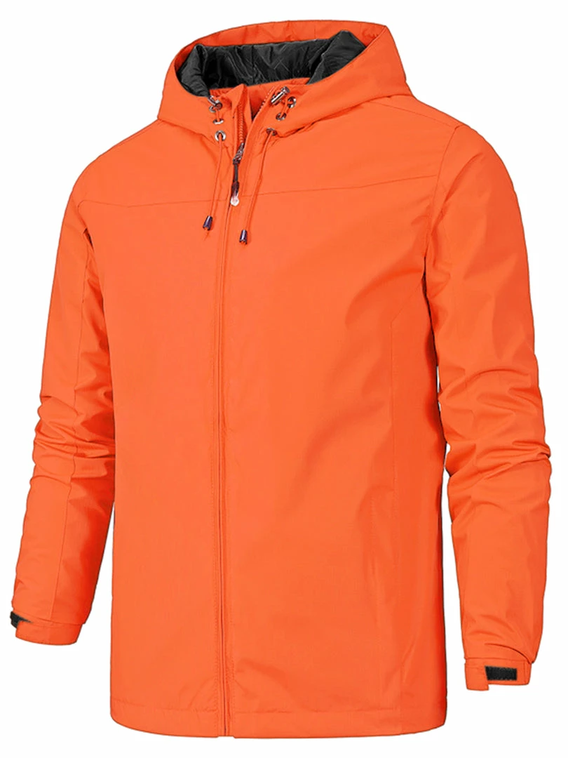 Allegra K Men's Hoodie Windbreaker Sports Hiking Cycling Lined Outdoor Drawstring Zipper Jackets 46 Allegra K Men's Hoodie Windbreaker Sports Hiking Cycling Lined Outdoor Drawstring Zipper Jackets