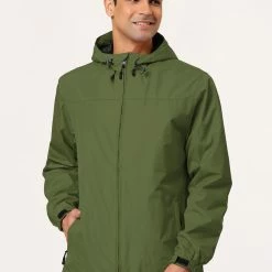 Allegra K Men's Hoodie Windbreaker Sports Hiking Cycling Lined Outdoor Drawstring Zipper Jackets 89 Allegra K Men's Hoodie Windbreaker Sports Hiking Cycling Lined Outdoor Drawstring Zipper Jackets