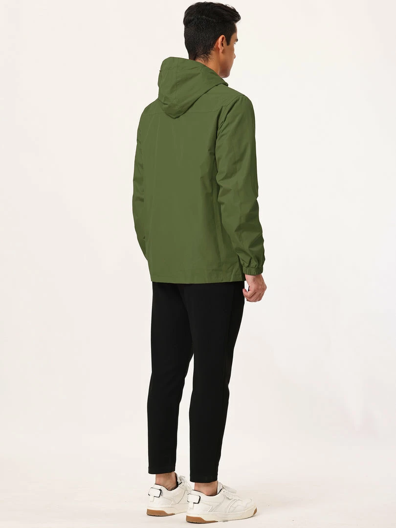 Allegra K Men's Hoodie Windbreaker Sports Hiking Cycling Lined Outdoor Drawstring Zipper Jackets 44 Allegra K Men's Hoodie Windbreaker Sports Hiking Cycling Lined Outdoor Drawstring Zipper Jackets