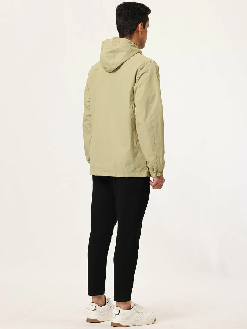 Allegra K Men's Hoodie Windbreaker Sports Hiking Cycling Lined Outdoor Drawstring Zipper Jackets 20 Allegra K Men's Hoodie Windbreaker Sports Hiking Cycling Lined Outdoor Drawstring Zipper Jackets