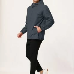 Allegra K Men's Hoodie Windbreaker Sports Hiking Cycling Lined Outdoor Drawstring Zipper Jackets 73 Allegra K Men's Hoodie Windbreaker Sports Hiking Cycling Lined Outdoor Drawstring Zipper Jackets