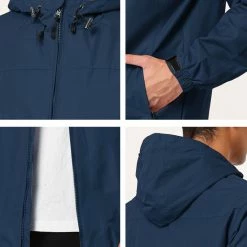 Allegra K Men's Hoodie Windbreaker Sports Hiking Cycling Lined Outdoor Drawstring Zipper Jackets 87 Allegra K Men's Hoodie Windbreaker Sports Hiking Cycling Lined Outdoor Drawstring Zipper Jackets