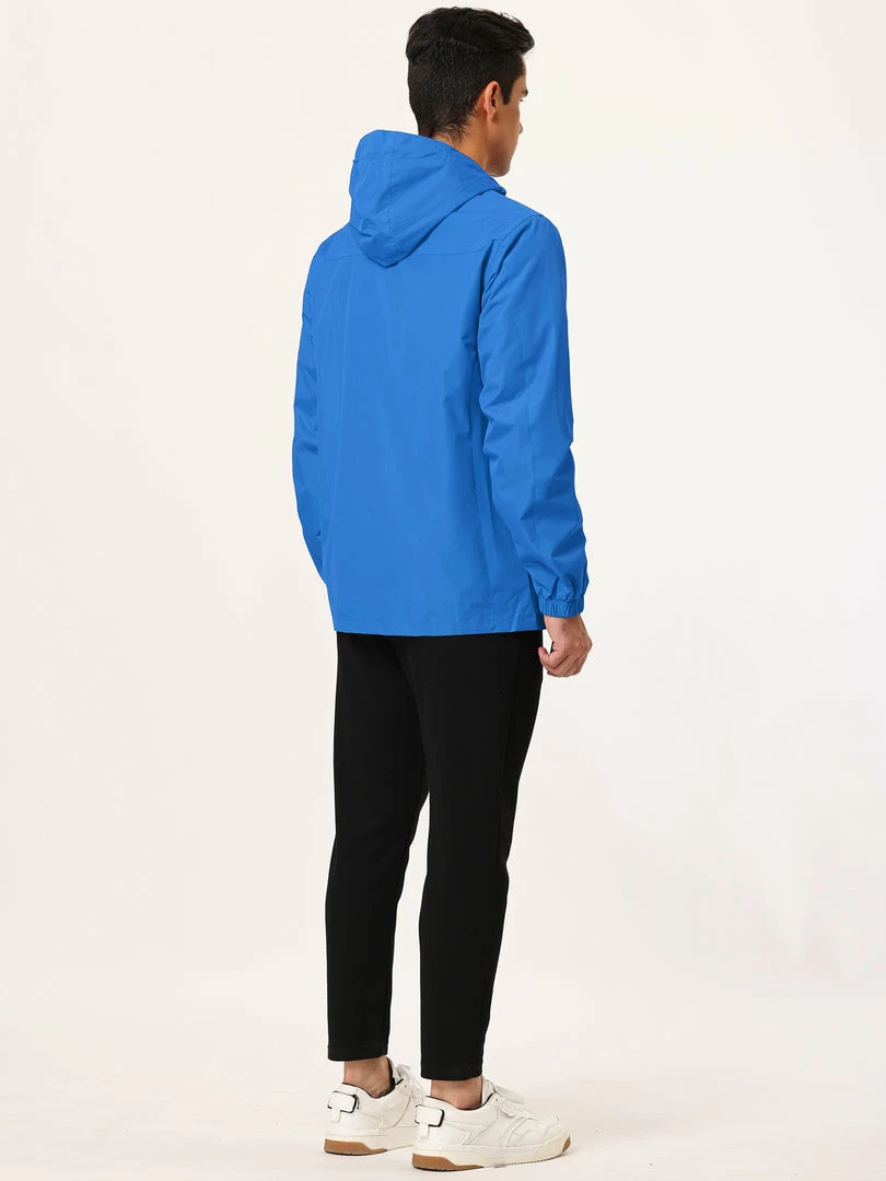 Allegra K Men's Hoodie Windbreaker Sports Hiking Cycling Lined Outdoor Drawstring Zipper Jackets 14 Allegra K Men's Hoodie Windbreaker Sports Hiking Cycling Lined Outdoor Drawstring Zipper Jackets