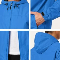 Allegra K Men's Hoodie Windbreaker Sports Hiking Cycling Lined Outdoor Drawstring Zipper Jackets 63 Allegra K Men's Hoodie Windbreaker Sports Hiking Cycling Lined Outdoor Drawstring Zipper Jackets