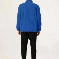 Allegra K Men's Full-Zip Fleece Jacket Long Sleeves Soft Stand Collar Winter Outdoor Coat With Pockets 47 Allegra K Men's Full-Zip Fleece Jacket Long Sleeves Soft Stand Collar Winter Outdoor Coat With Pockets