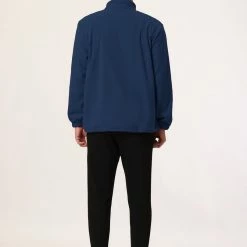 Allegra K Men's Full-Zip Fleece Jacket Long Sleeves Soft Stand Collar Winter Outdoor Coat With Pockets 42 Allegra K Men's Full-Zip Fleece Jacket Long Sleeves Soft Stand Collar Winter Outdoor Coat With Pockets