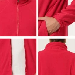 Allegra K Men's Full-Zip Fleece Jacket Long Sleeves Soft Stand Collar Winter Outdoor Coat With Pockets 73 Allegra K Men's Full-Zip Fleece Jacket Long Sleeves Soft Stand Collar Winter Outdoor Coat With Pockets