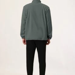 Allegra K Men's Full-Zip Fleece Jacket Long Sleeves Soft Stand Collar Winter Outdoor Coat With Pockets 67 Allegra K Men's Full-Zip Fleece Jacket Long Sleeves Soft Stand Collar Winter Outdoor Coat With Pockets