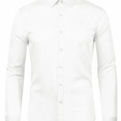 Allegra K Men's Solid Long Sleeve Shirts Button Down Point Collar Slim Fit Dress Shirts