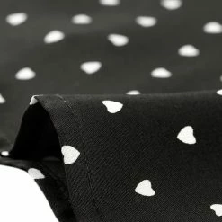 Allegra K Women's Heart Peter Pan Collar Tie Neck Long Sleeve Ruffle Chiffon Dress