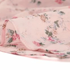 Allegra K Women's Floral Print V Neck Long Sleeve Tie Front Chiffon Peplum Top