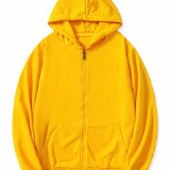 Allegra K Men's Hoodie Sweatshirt Full Zip Long Sleeves Lightweight Solid Sports Hooded Jacket