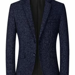 Allegra K Men's Business Blazer Single Breasted Two Buttons Formal Suit Sports Coat