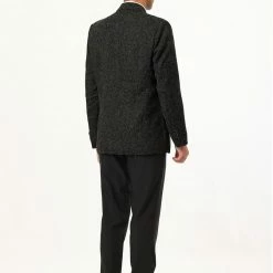 Allegra K Men's Business Blazer Single Breasted Two Buttons Formal Suit Sports Coat