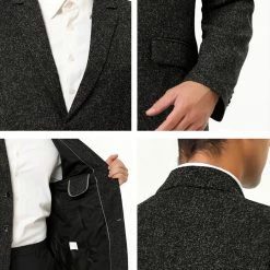 Allegra K Men's Business Blazer Single Breasted Two Buttons Formal Suit Sports Coat