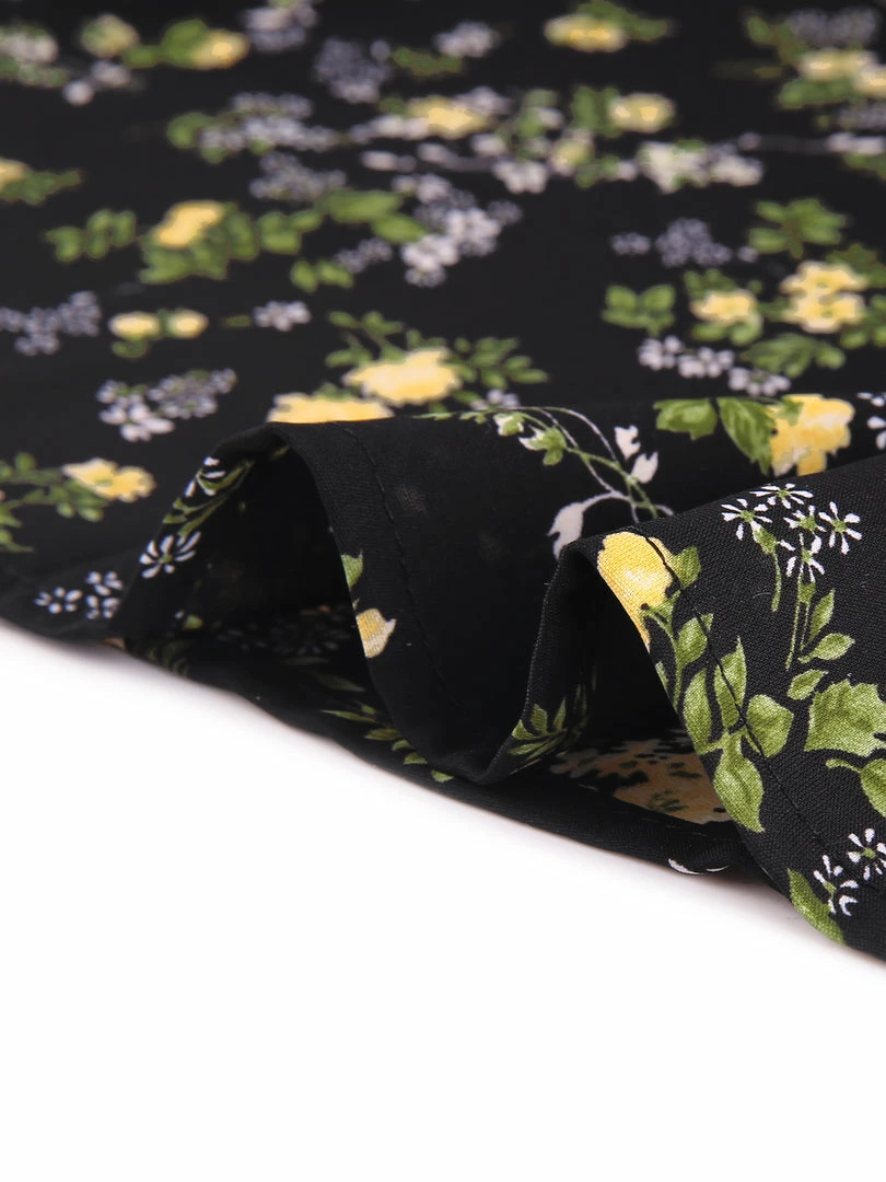 Allegra K Women's Square Neck Puff Sleeves Casual Midi Smocked Floral Dress 26 Allegra K Women's Square Neck Puff Sleeves Casual Midi Smocked Floral Dress