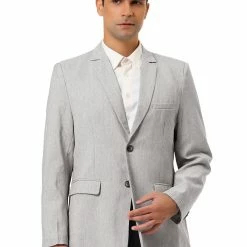 Allegra K Men's Blazer Slim Fit Casual Sport Coat Two Button Formal Business Suit Jacket