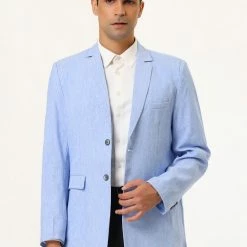 Allegra K Men's Blazer Slim Fit Casual Sport Coat Two Button Formal Business Suit Jacket