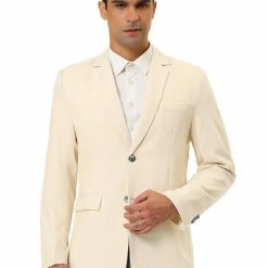 Allegra K Men's Blazer Slim Fit Casual Sport Coat Two Button Formal Business Suit Jacket