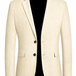 Allegra K Men's Blazer Slim Fit Casual Sport Coat Two Button Formal Business Suit Jacket