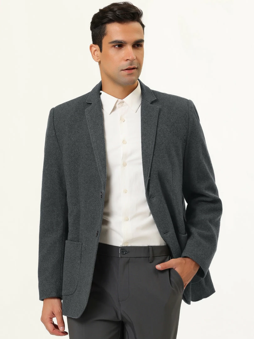 Allegra K Men's Dress Slim Fit Casual Blazer Single Breasted Two Button Business Suit Sports Coat 41 Allegra K Men's Dress Slim Fit Casual Blazer Single Breasted Two Button Business Suit Sports Coat