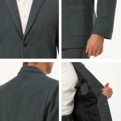 Allegra K Men's Dress Slim Fit Casual Blazer Single Breasted Two Button Business Suit Sports Coat 93 Allegra K Men's Dress Slim Fit Casual Blazer Single Breasted Two Button Business Suit Sports Coat