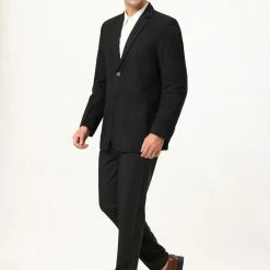 Allegra K Men's Dress Slim Fit Casual Blazer Single Breasted Two Button Business Suit Sports Coat 55 Allegra K Men's Dress Slim Fit Casual Blazer Single Breasted Two Button Business Suit Sports Coat