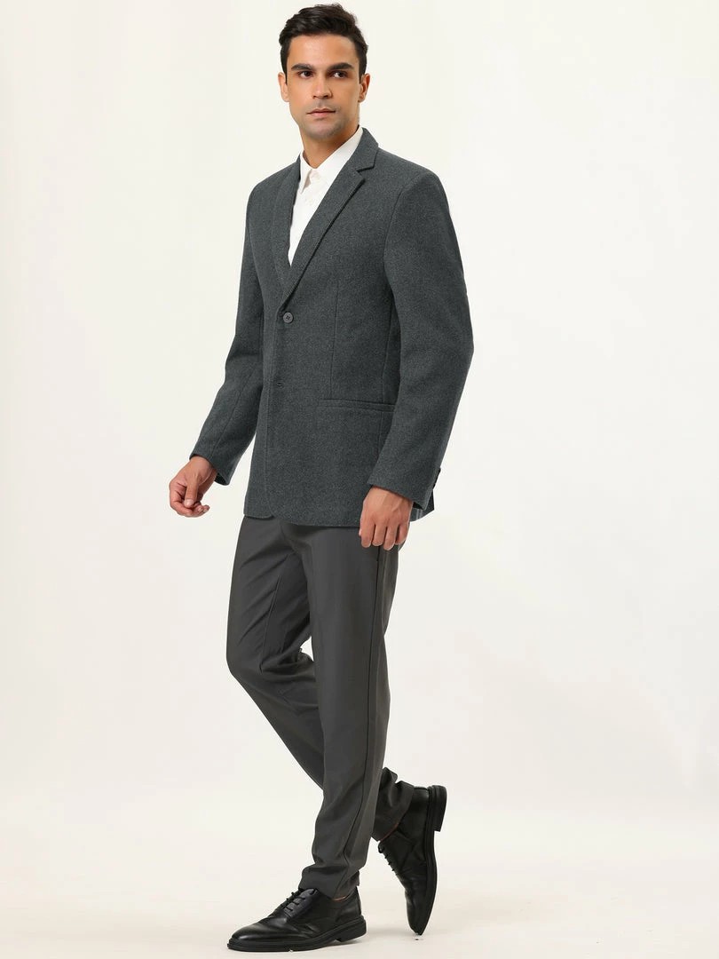 Allegra K Men's Dress Slim Fit Casual Blazer Single Breasted Two Button Business Suit Sports Coat 49 Allegra K Men's Dress Slim Fit Casual Blazer Single Breasted Two Button Business Suit Sports Coat