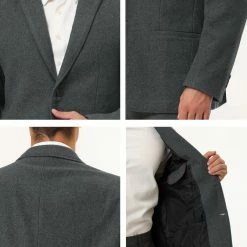 Allegra K Men's Dress Slim Fit Casual Blazer Single Breasted Two Button Business Suit Sports Coat 99 Allegra K Men's Dress Slim Fit Casual Blazer Single Breasted Two Button Business Suit Sports Coat