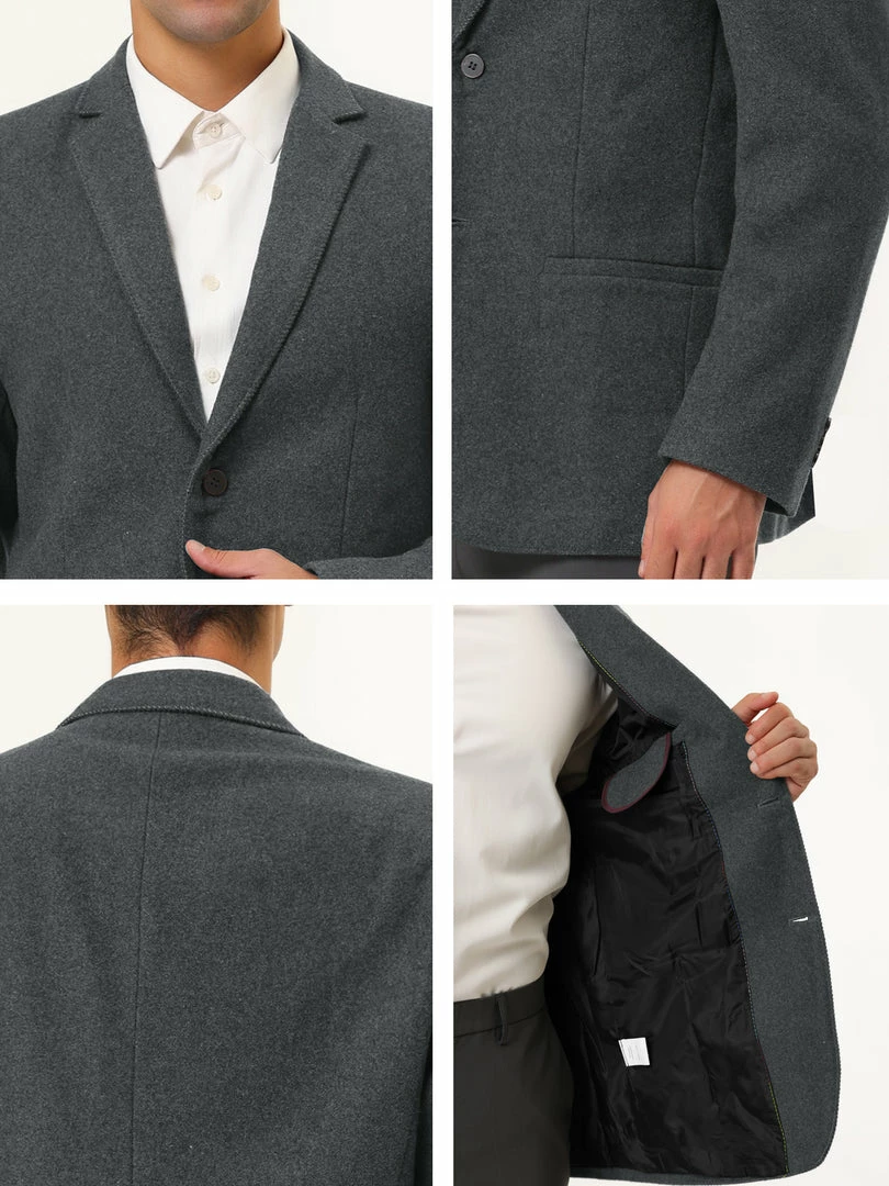 Allegra K Men's Dress Slim Fit Casual Blazer Single Breasted Two Button Business Suit Sports Coat 51 Allegra K Men's Dress Slim Fit Casual Blazer Single Breasted Two Button Business Suit Sports Coat