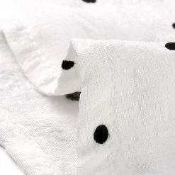 Allegra K Women's Vintage Contrast Collar Button UP Polka Dots Shirt