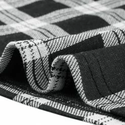 Allegra K Women's Vintage Plaid Long Sleeve Zip Up Fit And Flare Mini Dress