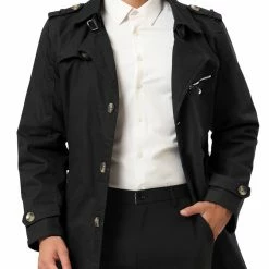 Allegra K Men's Trench Jacket Single Breasted Notch Lapel Winter Coat Overcoat 48 Allegra K Men's Trench Jacket Single Breasted Notch Lapel Winter Coat Overcoat