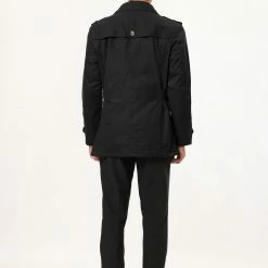 Allegra K Men's Trench Jacket Single Breasted Notch Lapel Winter Coat Overcoat 50 Allegra K Men's Trench Jacket Single Breasted Notch Lapel Winter Coat Overcoat