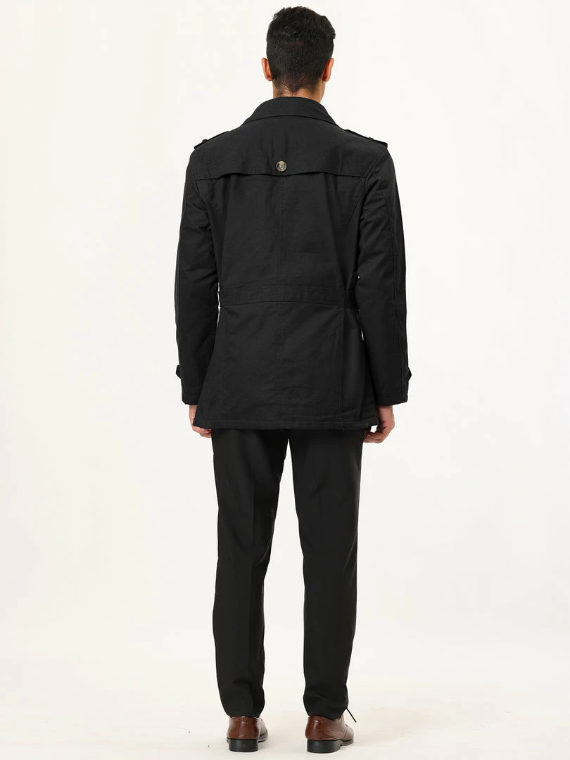 Allegra K Men's Trench Jacket Single Breasted Notch Lapel Winter Coat Overcoat 20 Allegra K Men's Trench Jacket Single Breasted Notch Lapel Winter Coat Overcoat