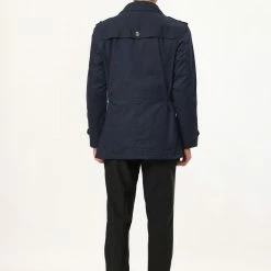 Allegra K Men's Trench Jacket Single Breasted Notch Lapel Winter Coat Overcoat 38 Allegra K Men's Trench Jacket Single Breasted Notch Lapel Winter Coat Overcoat