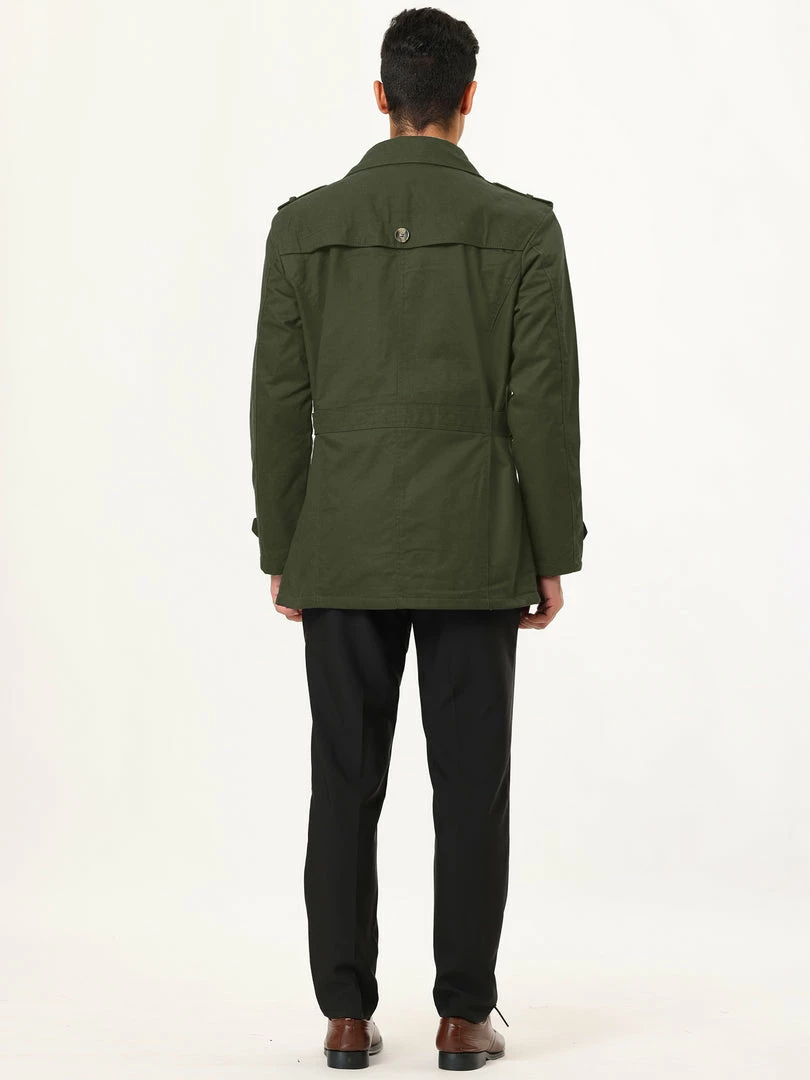 Allegra K Men's Trench Jacket Single Breasted Notch Lapel Winter Coat Overcoat 26 Allegra K Men's Trench Jacket Single Breasted Notch Lapel Winter Coat Overcoat