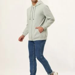 Allegra K Men's Sherpa Fleece Lined Hoodie Jacket Full-Zip Heavyweight Long Sleeves Sweatshirt With Pockets 74 Allegra K Men's Sherpa Fleece Lined Hoodie Jacket Full-Zip Heavyweight Long Sleeves Sweatshirt With Pockets