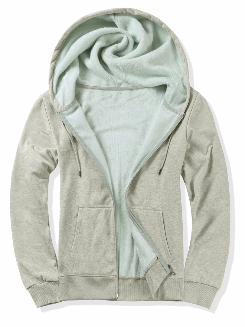 Allegra K Men's Sherpa Fleece Lined Hoodie Jacket Full-Zip Heavyweight Long Sleeves Sweatshirt With Pockets 28 Allegra K Men's Sherpa Fleece Lined Hoodie Jacket Full-Zip Heavyweight Long Sleeves Sweatshirt With Pockets