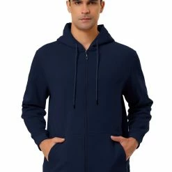 Allegra K Men's Sherpa Fleece Lined Hoodie Jacket Full-Zip Heavyweight Long Sleeves Sweatshirt With Pockets 66 Allegra K Men's Sherpa Fleece Lined Hoodie Jacket Full-Zip Heavyweight Long Sleeves Sweatshirt With Pockets